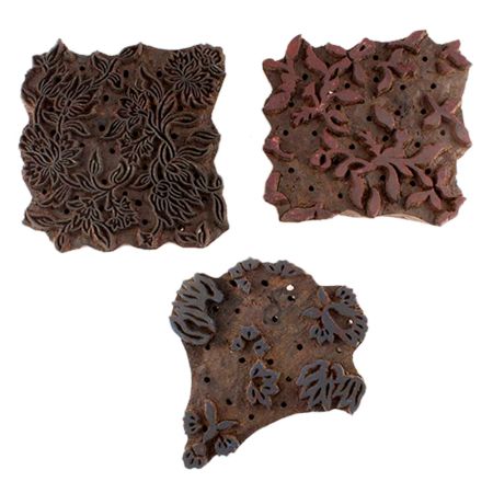 Set of 3 Piece New Mix Wooden Printing Blocks